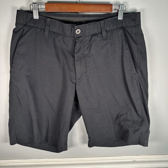 Under Armour Shorts 36x9.5 Black Match Play Golf‎ Performance Stretch Casual - Picture 1 of 4